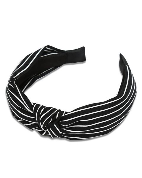 Everneed hårbøjle Kara stribs - black (U)