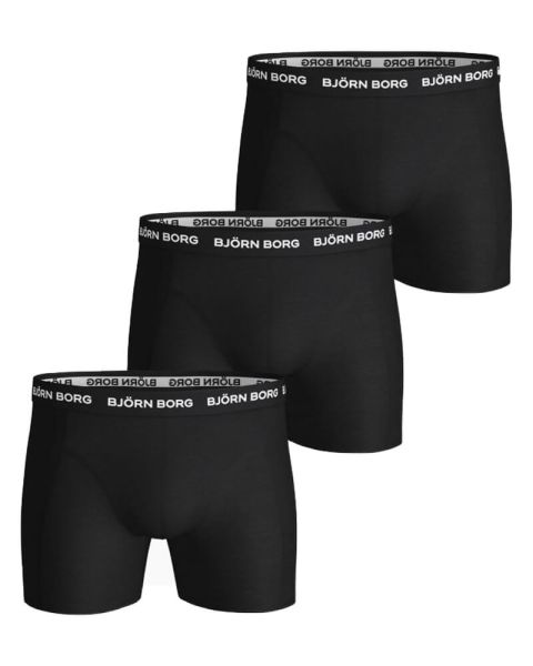 Björn Borg Essential 3-pack Cotton Strech Shorts Sort- Str. S