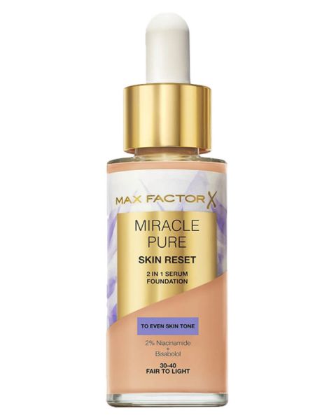 Max Factor Miracle Pure Skin Reset 2 In 1 Foundation 30-40 Fair To Light