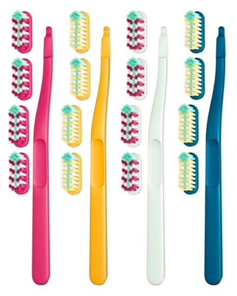 Jordan Tandbørste Change Soft Ass. Farver 4 Heads + 1 Handle