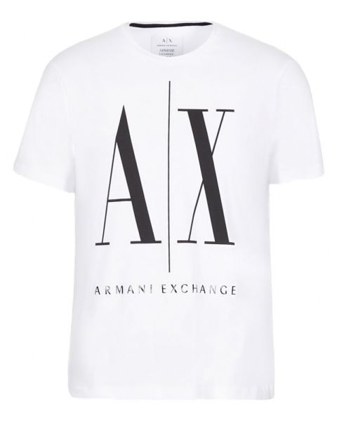 Armani Exchange Icon Period Men T-Shirt White M Armani Exchange Icon Period Men T-Shirt White M